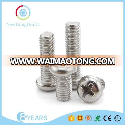 M2 M2.5 M3 M4 M6 M8 M10 Din7985 China Screw Manufacturer Stainless Steel Screw,Philips Cross Recessed Pan Head Machine Screws